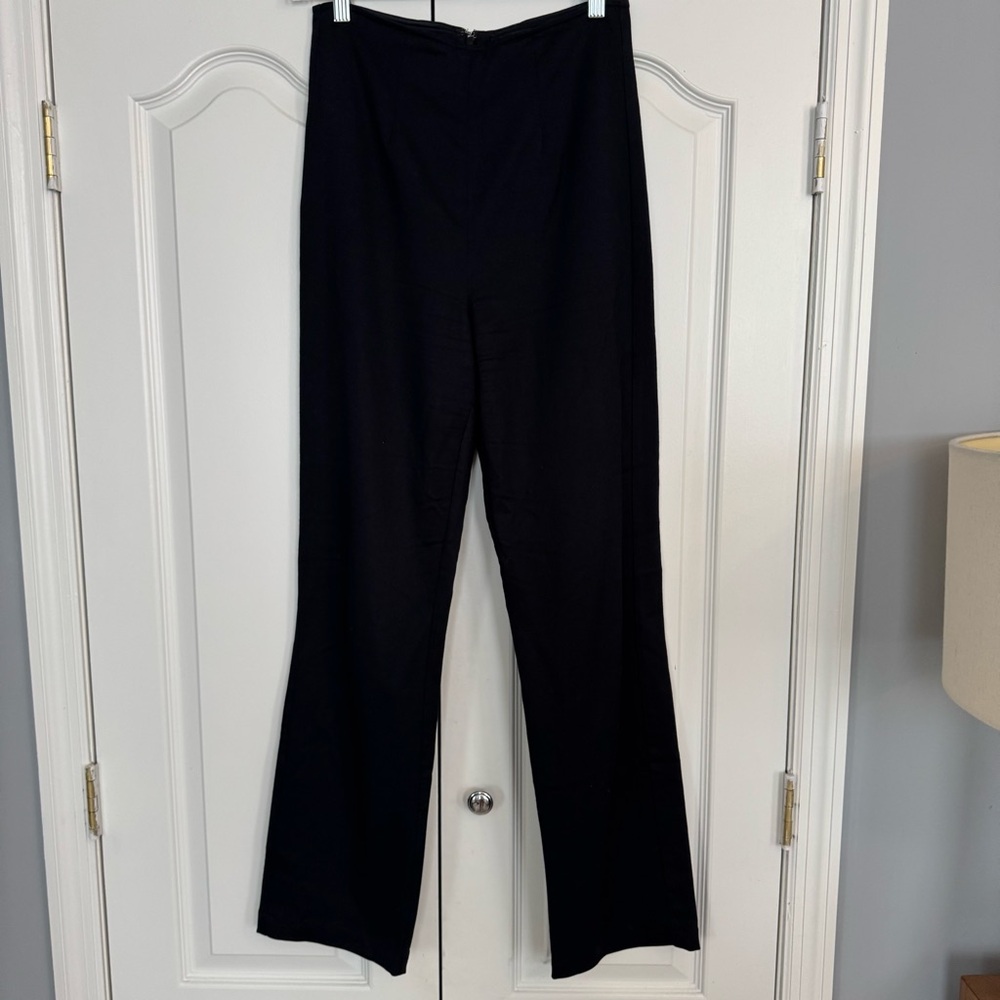 Reformation Black High Waisted Slim Pants